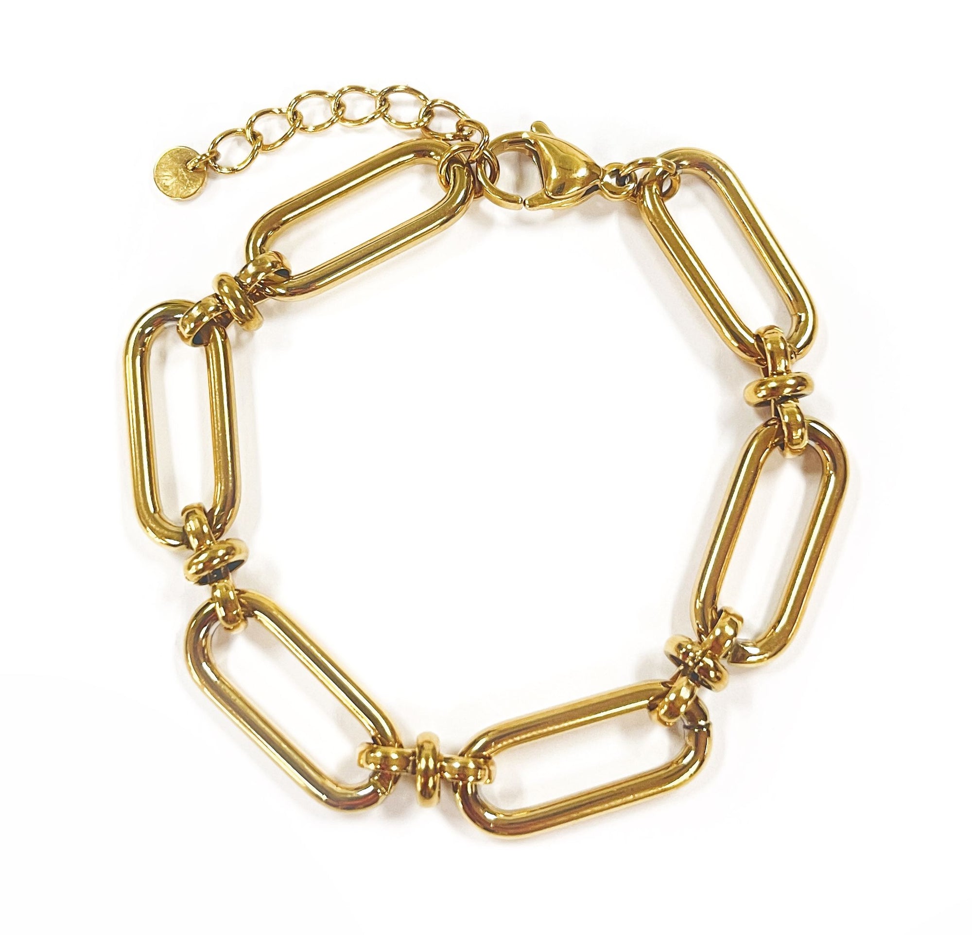 Bracelet acier grosse maille Linéa