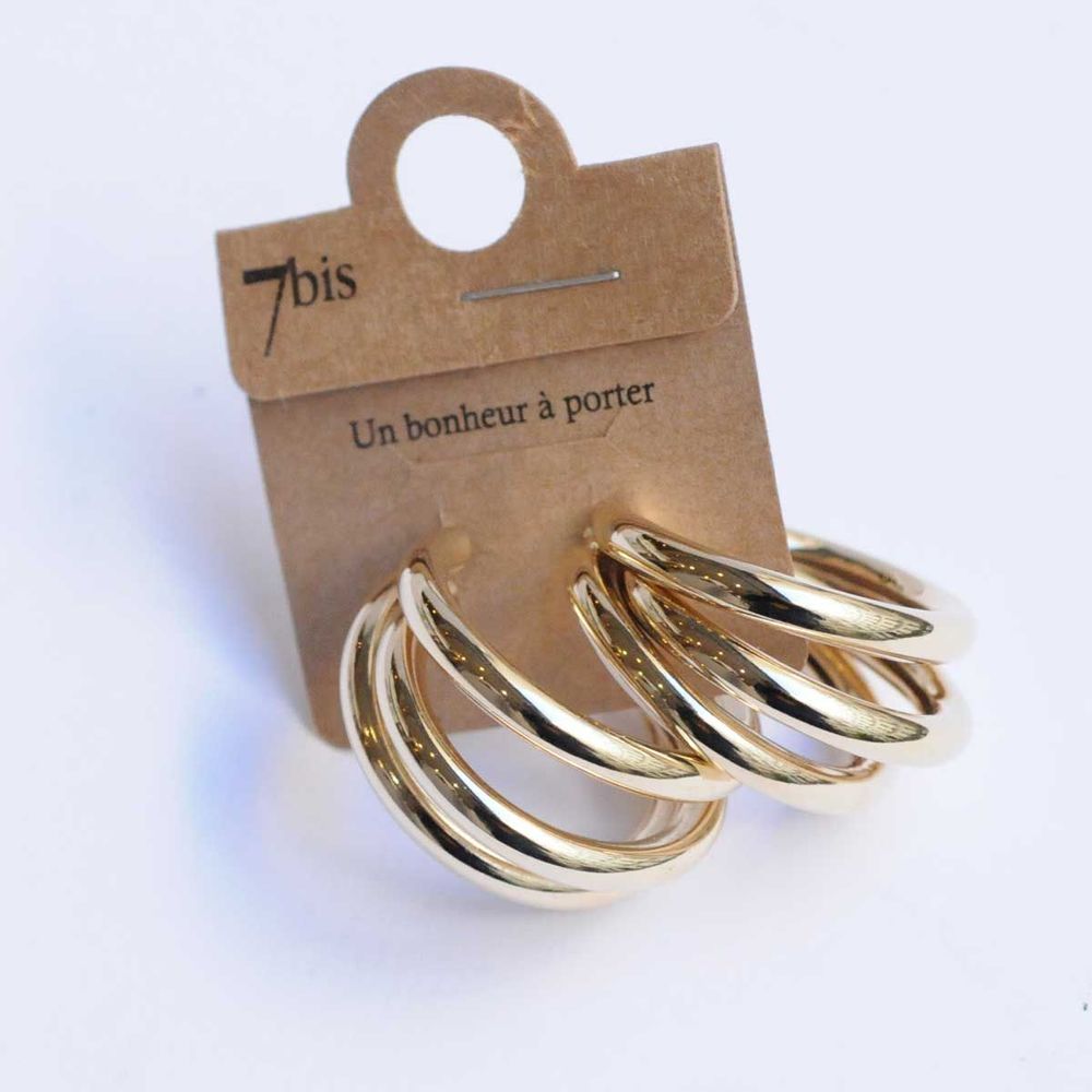 Boucles d’oreilles triple créoles Elena