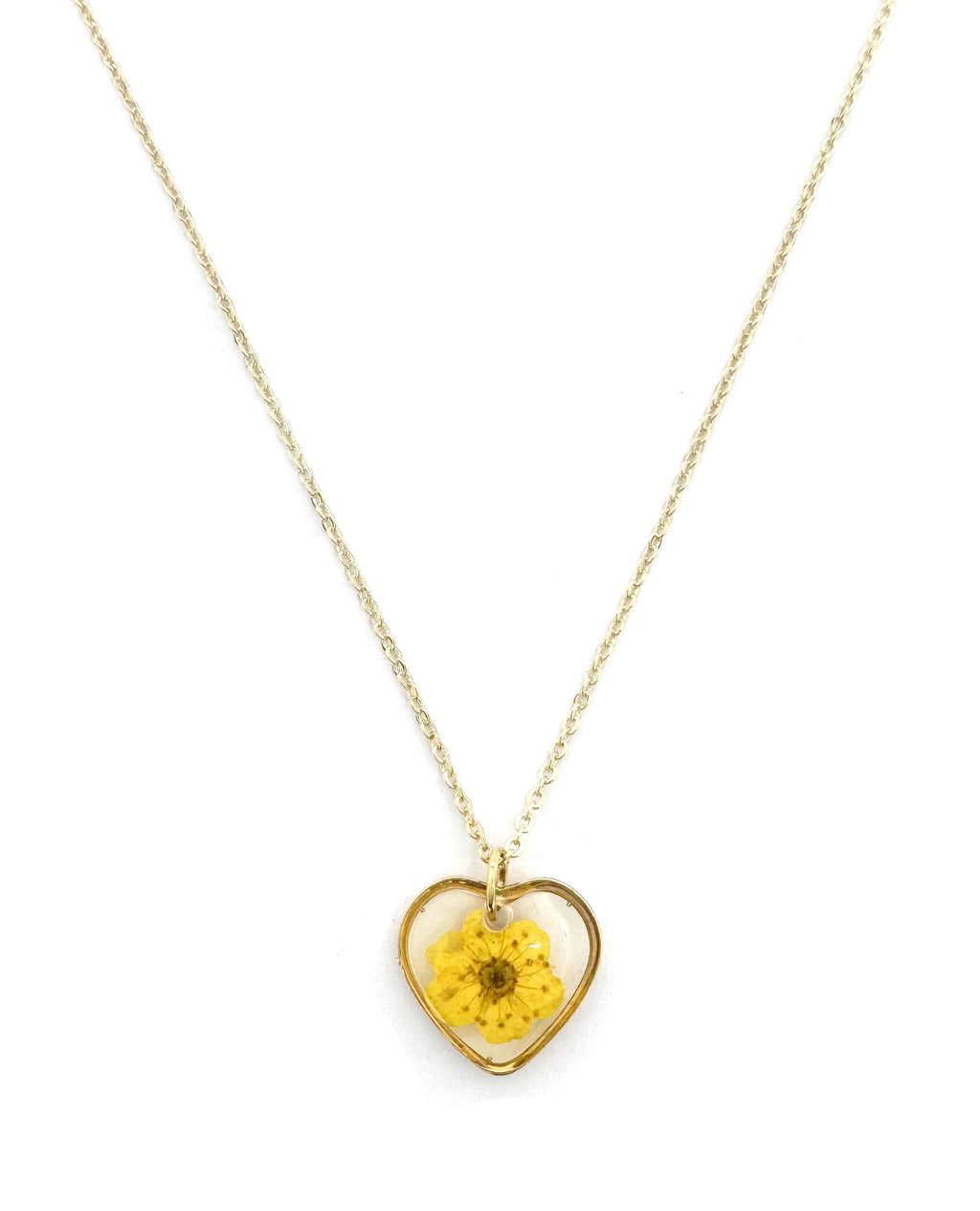 Collier Cœur Eternel Fleur Séchée — vue 3