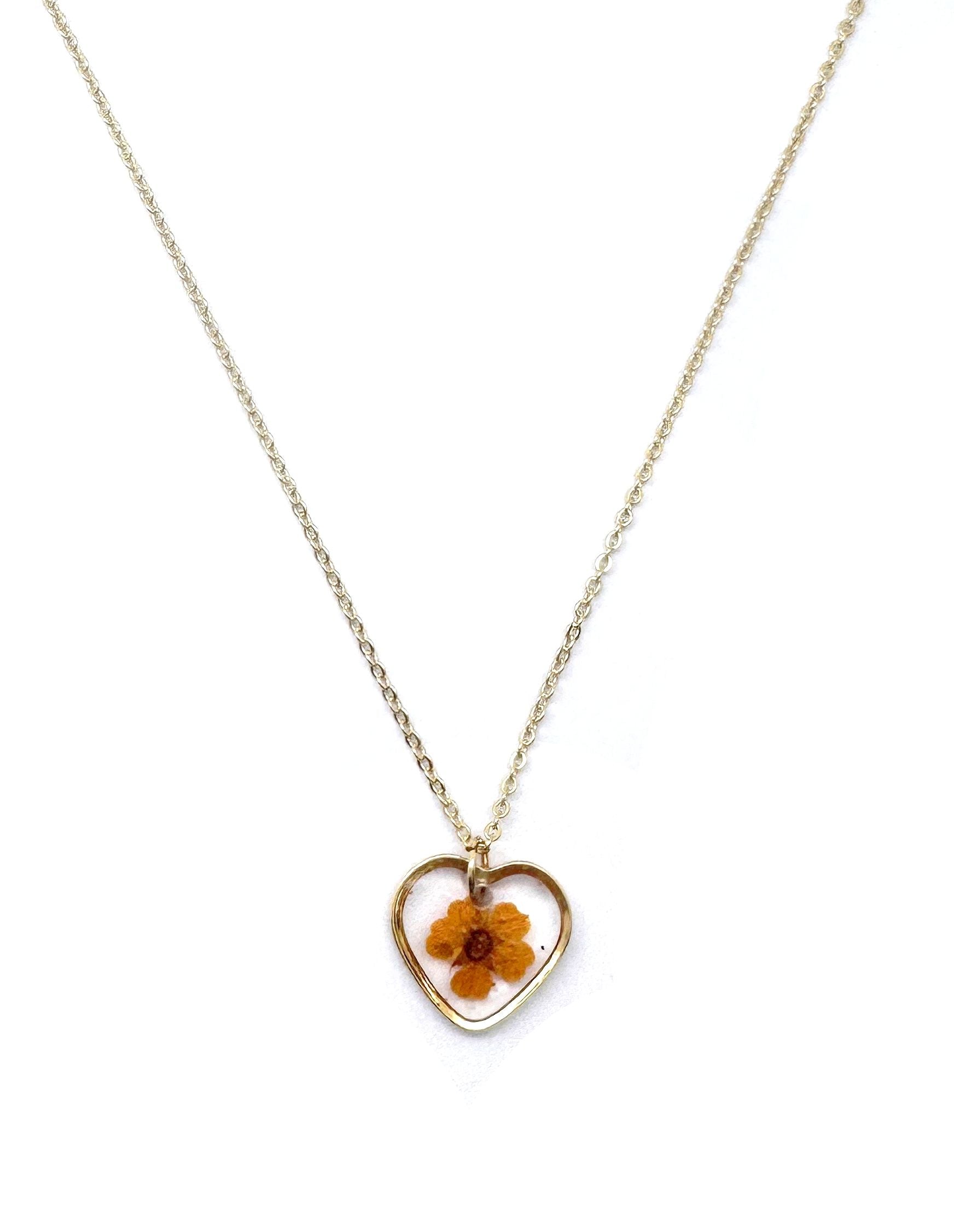 Collier Cœur Eternel Fleur Séchée — vue 4