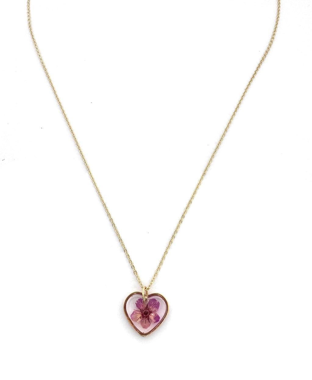 Collier Cœur Eternel Fleur Séchée — vue 5