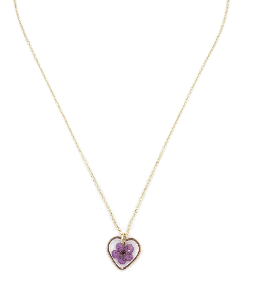 Collier Cœur Eternel Fleur Séchée — vue 7