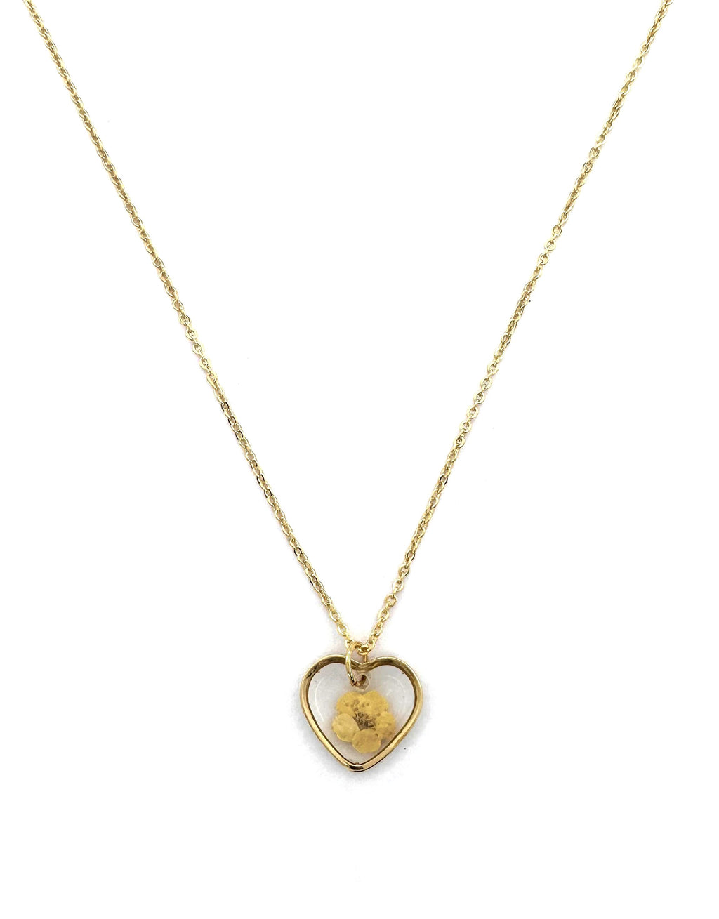 Collier Cœur Eternel Fleur Séchée