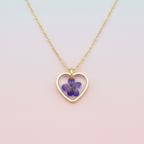 Collier Cœur Eternel Fleur Séchée