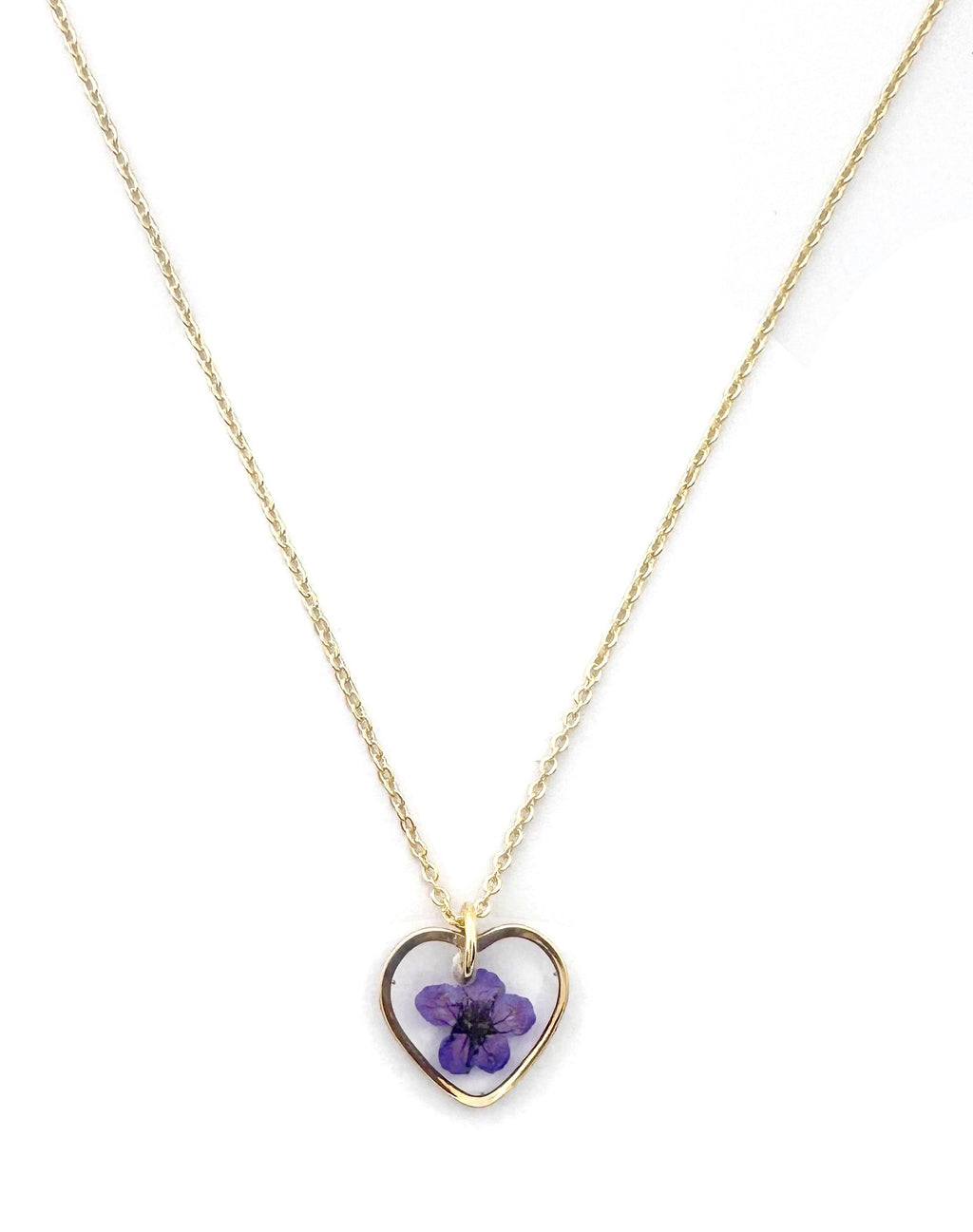 Collier Cœur Eternel Fleur Séchée