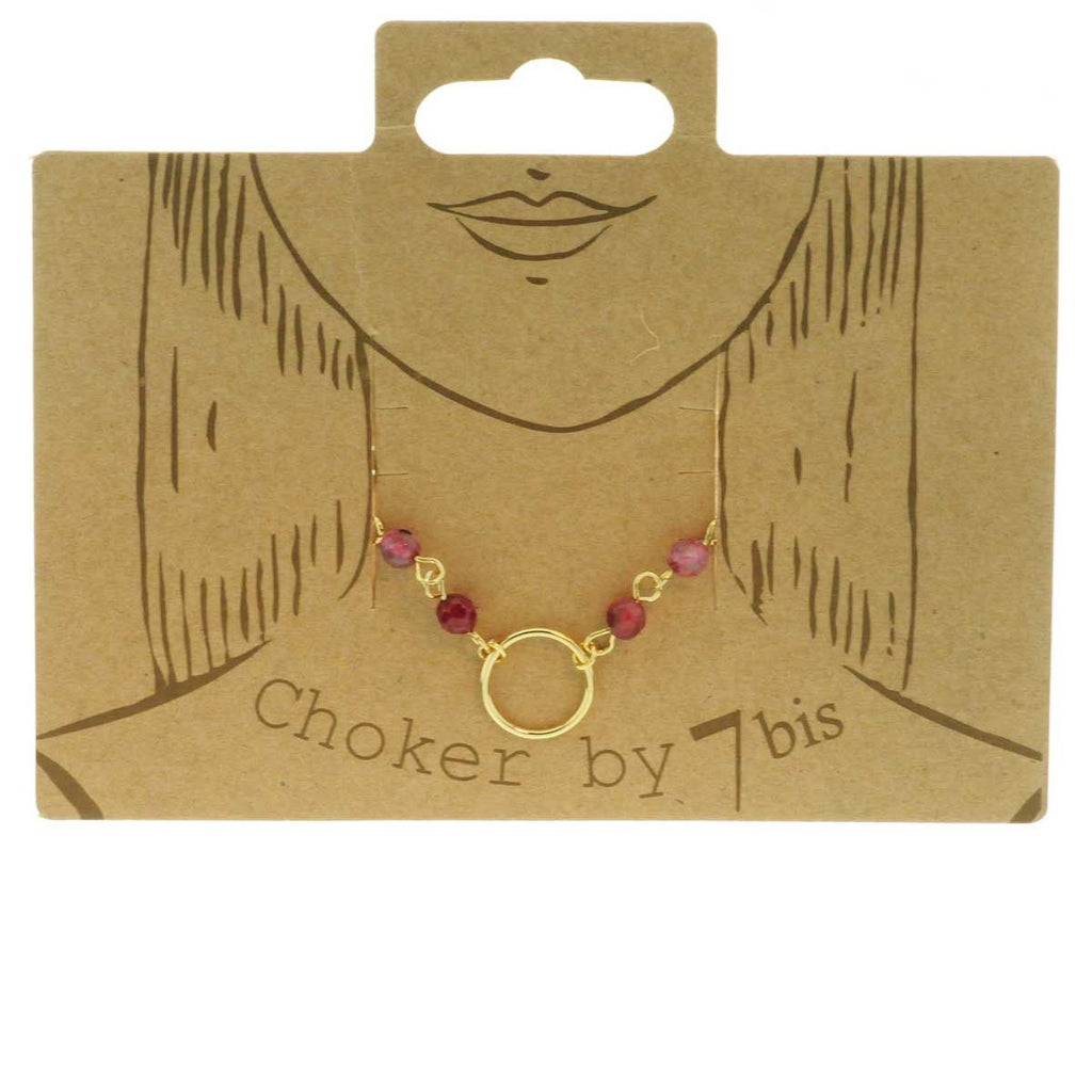Collier Choker Perles Semi-précieuse