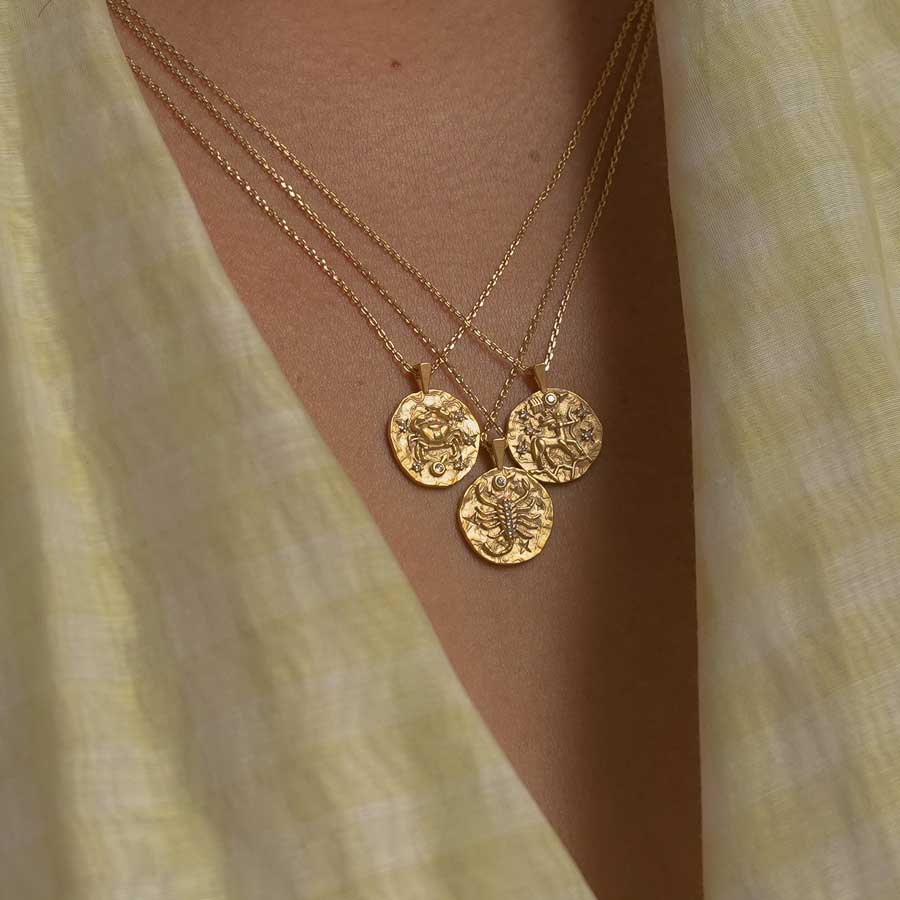 Collier Lien Astral Bélier x Cristal Blanc (zodiaque)