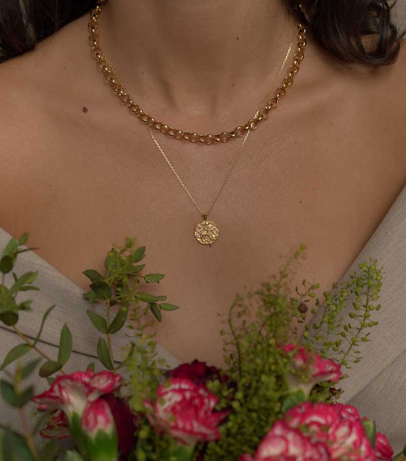 Collier Lien Astral Bélier x Cristal Blanc (zodiaque) — vue 3