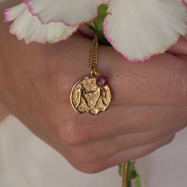 Collier Lien Astral Gémeau x Rhodolite