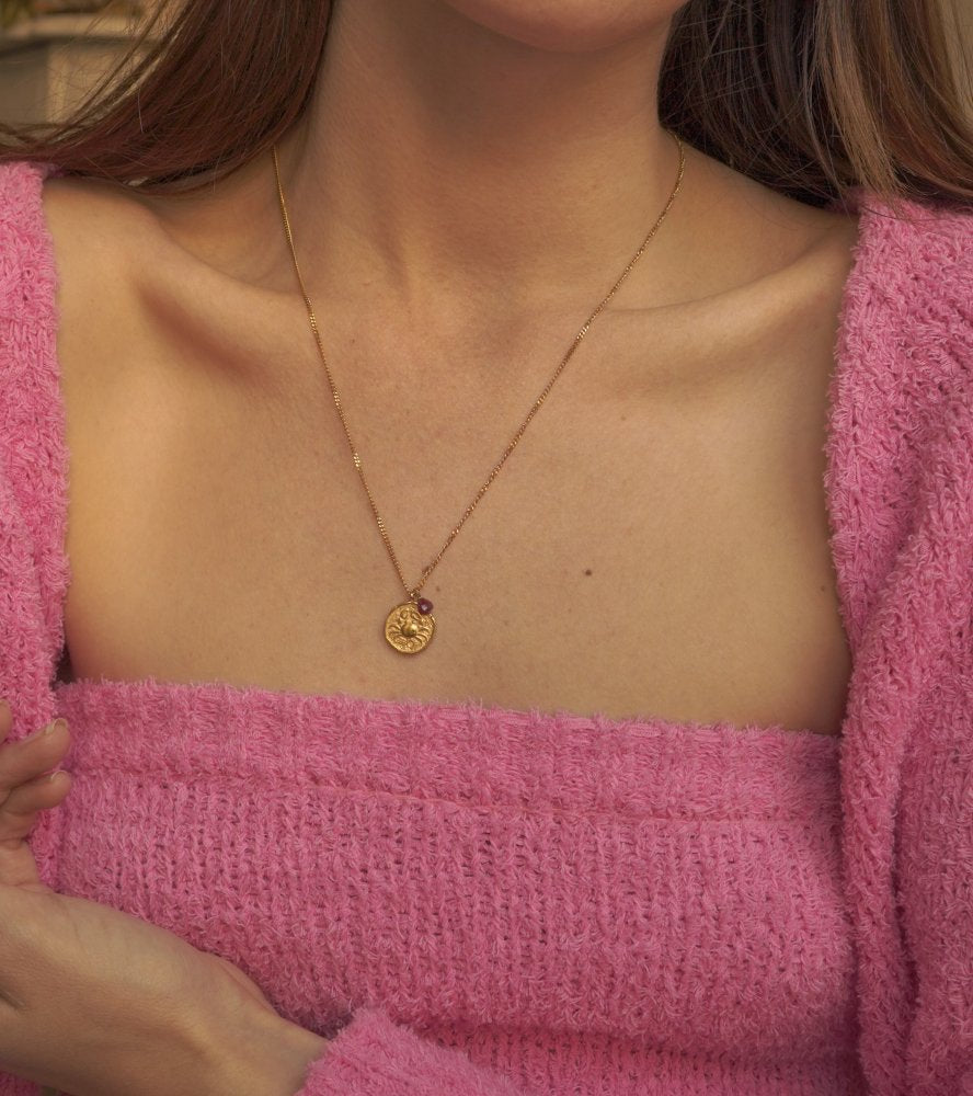 Collier Lien Astral Cancer x Rubis