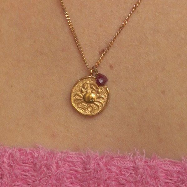 Collier Lien Astral Cancer x Rubis