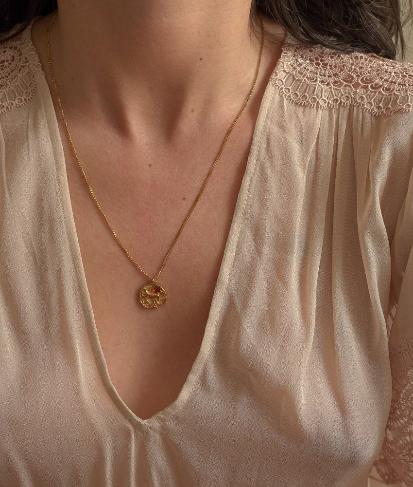 Collier Lien Astral Capricorne x Grenat