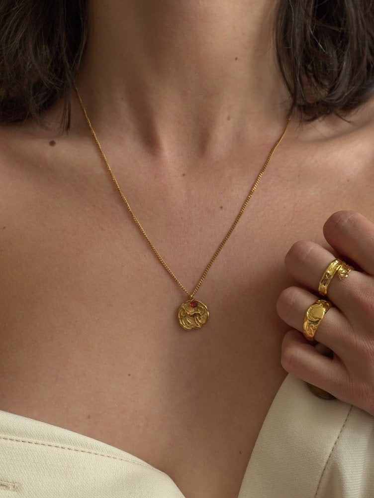 Collier Lien Astral Capricorne x Grenat