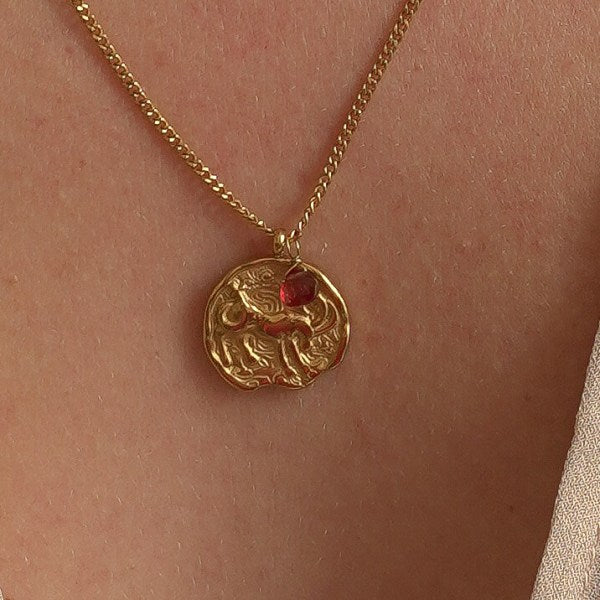 Collier Lien Astral Capricorne x Grenat