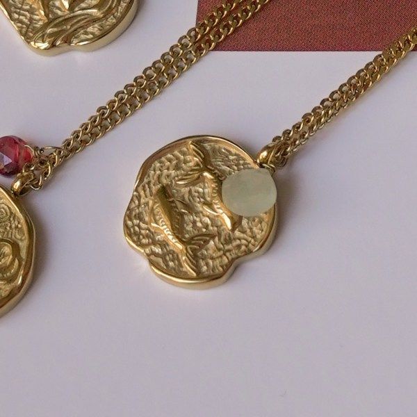 Collier Lien Astral Poisson x Aigue marine (zodiaque)