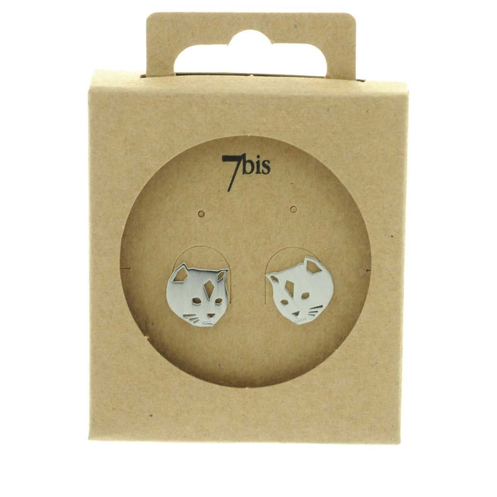 Boucles D'oreilles Chat Tête Mignonerie