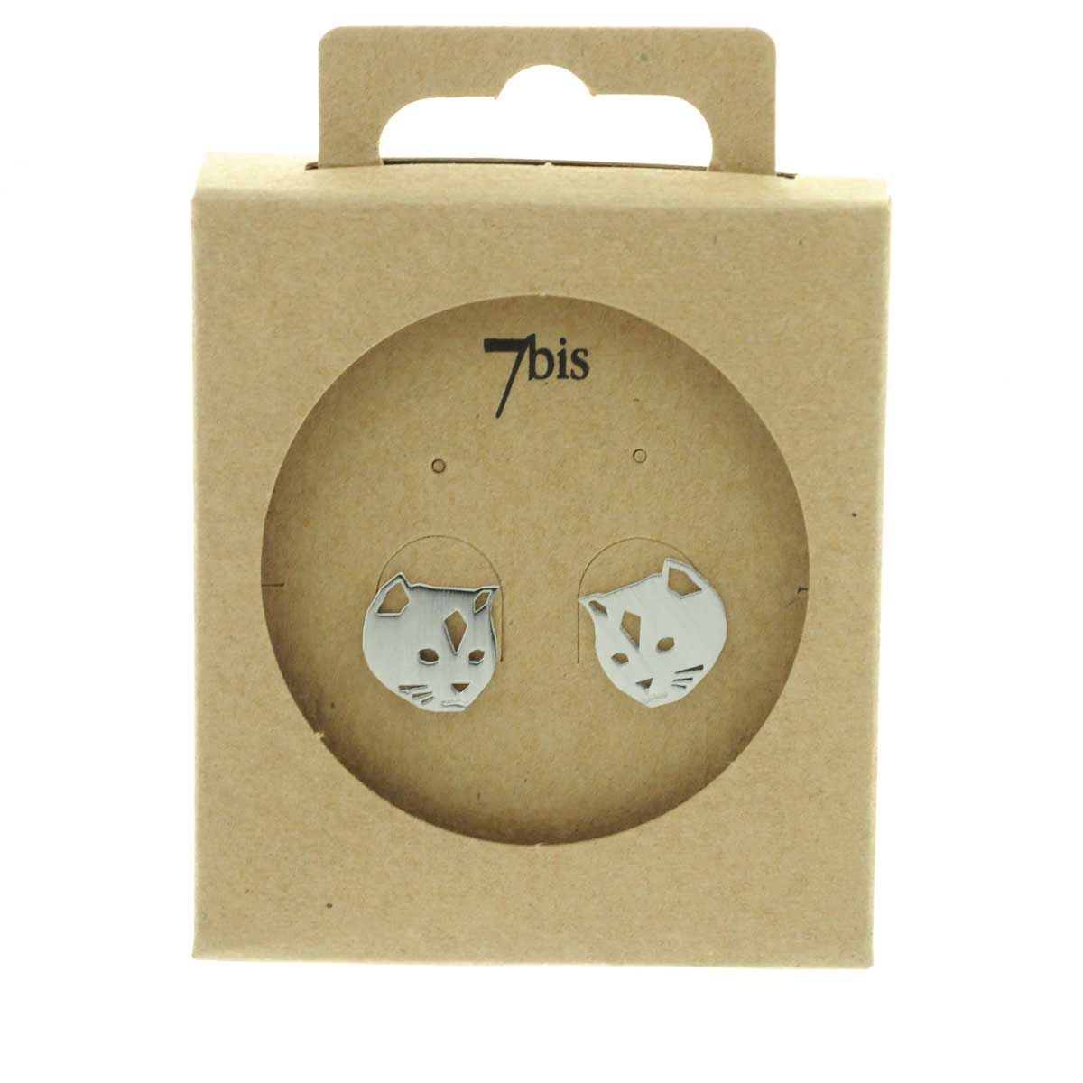 Boucles D'oreilles Chat Tête Mignonerie