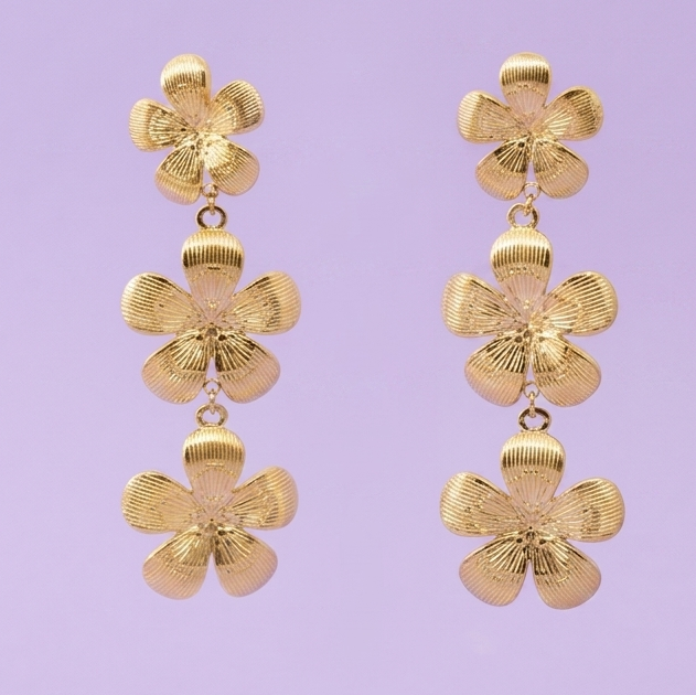 Boucles d'oreilles Fleurs Cascade