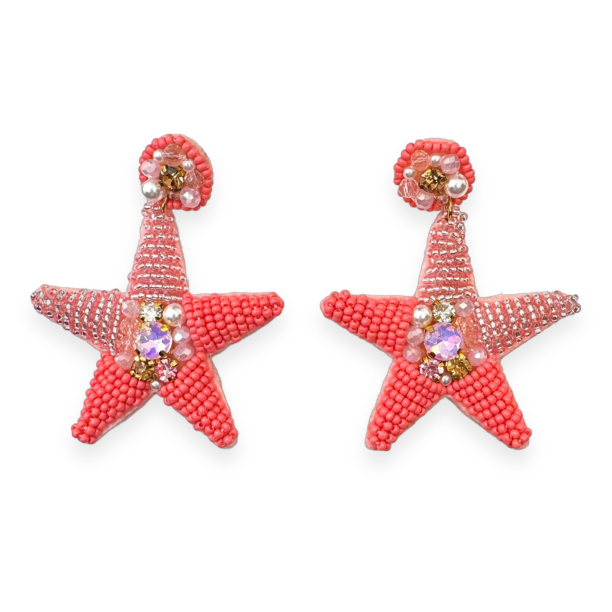 Boucles d’oreilles étoile en perles de rocaille
