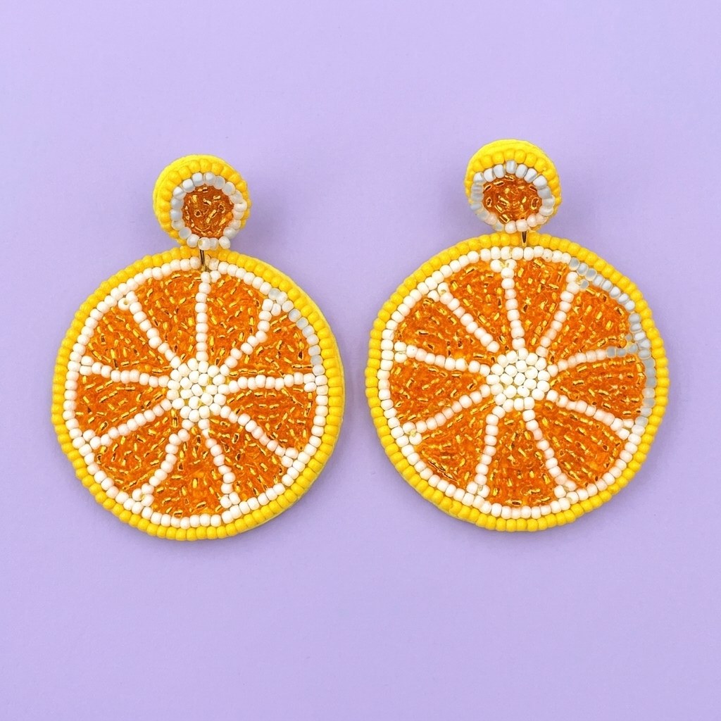 Boucles d'oreilles oranges pep's