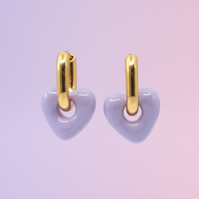 Boucles d'oreilles Lily Coeur — vue 2