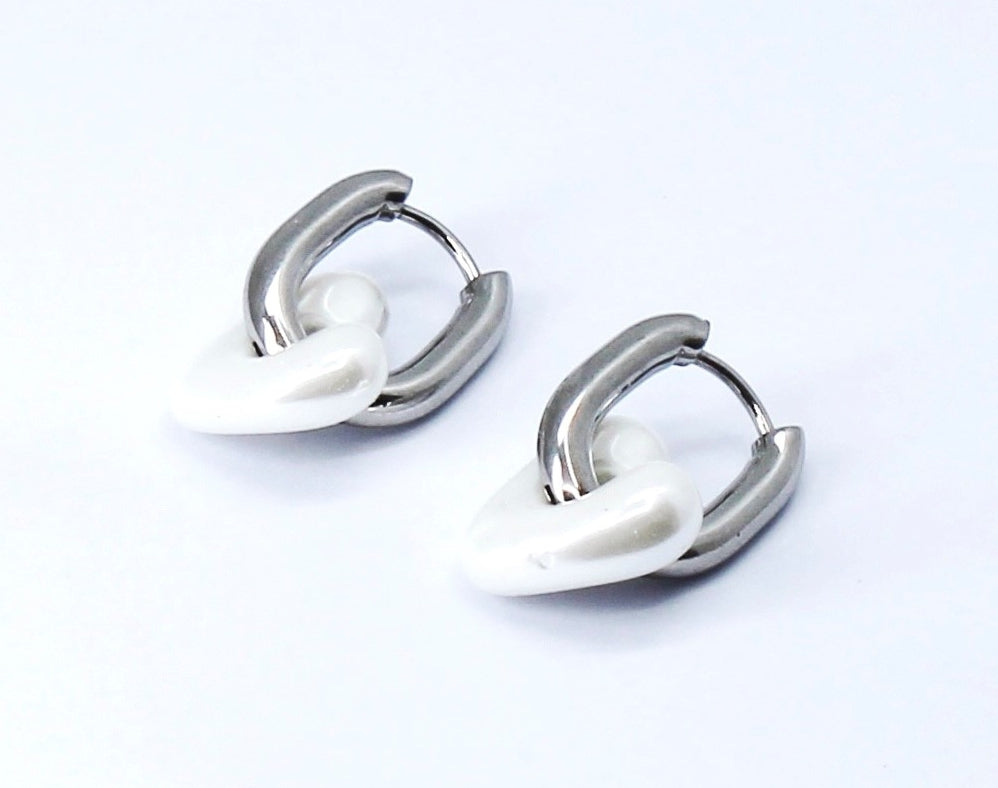 Boucles d'oreilles Lily Coeur — vue 3