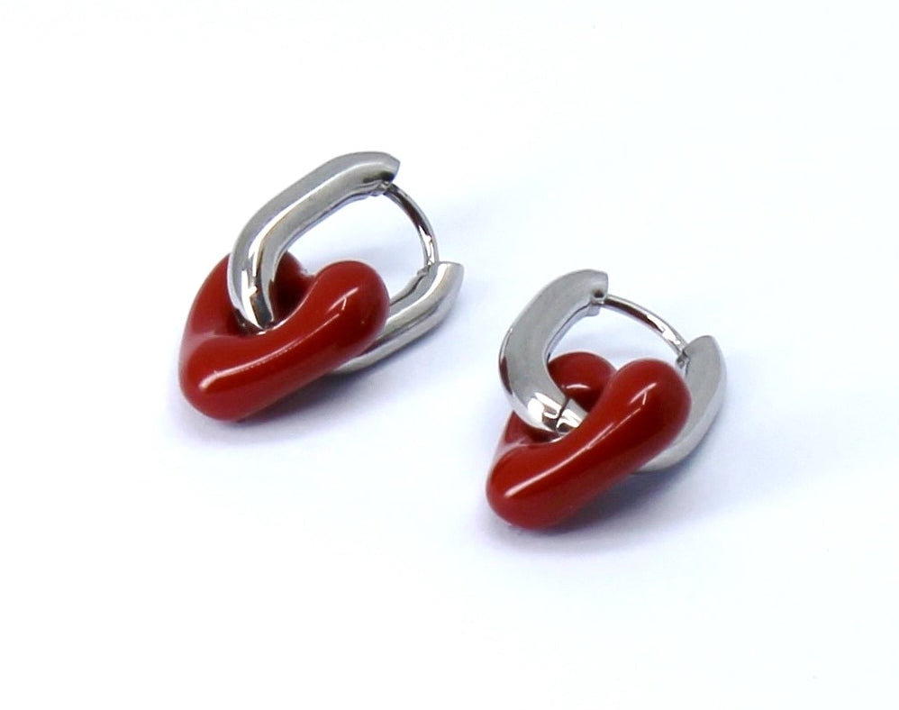 Boucles d'oreilles Lily Coeur — vue 7
