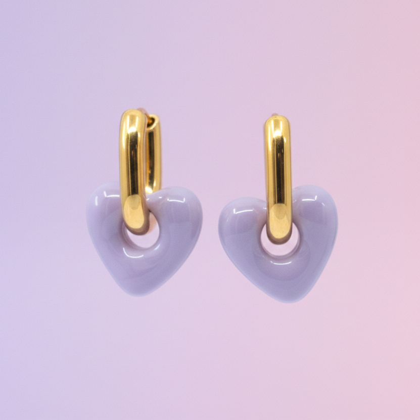 Boucles d'oreilles Lily Coeur