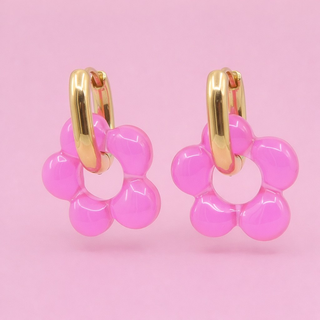 Boucles d'oreilles Fleur Loly — vue 3