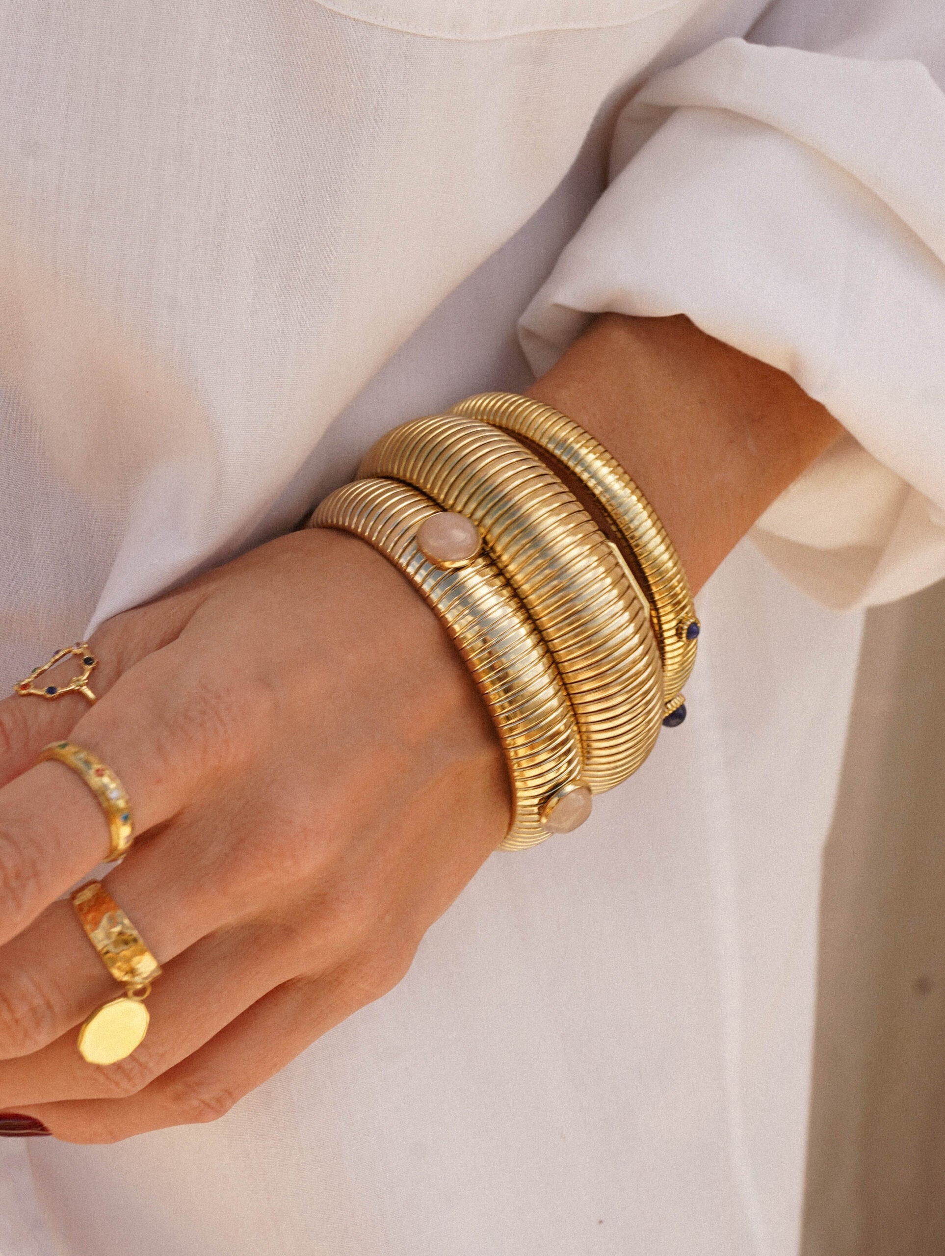 Bracelet Jonc Rose de Damas — vue 2