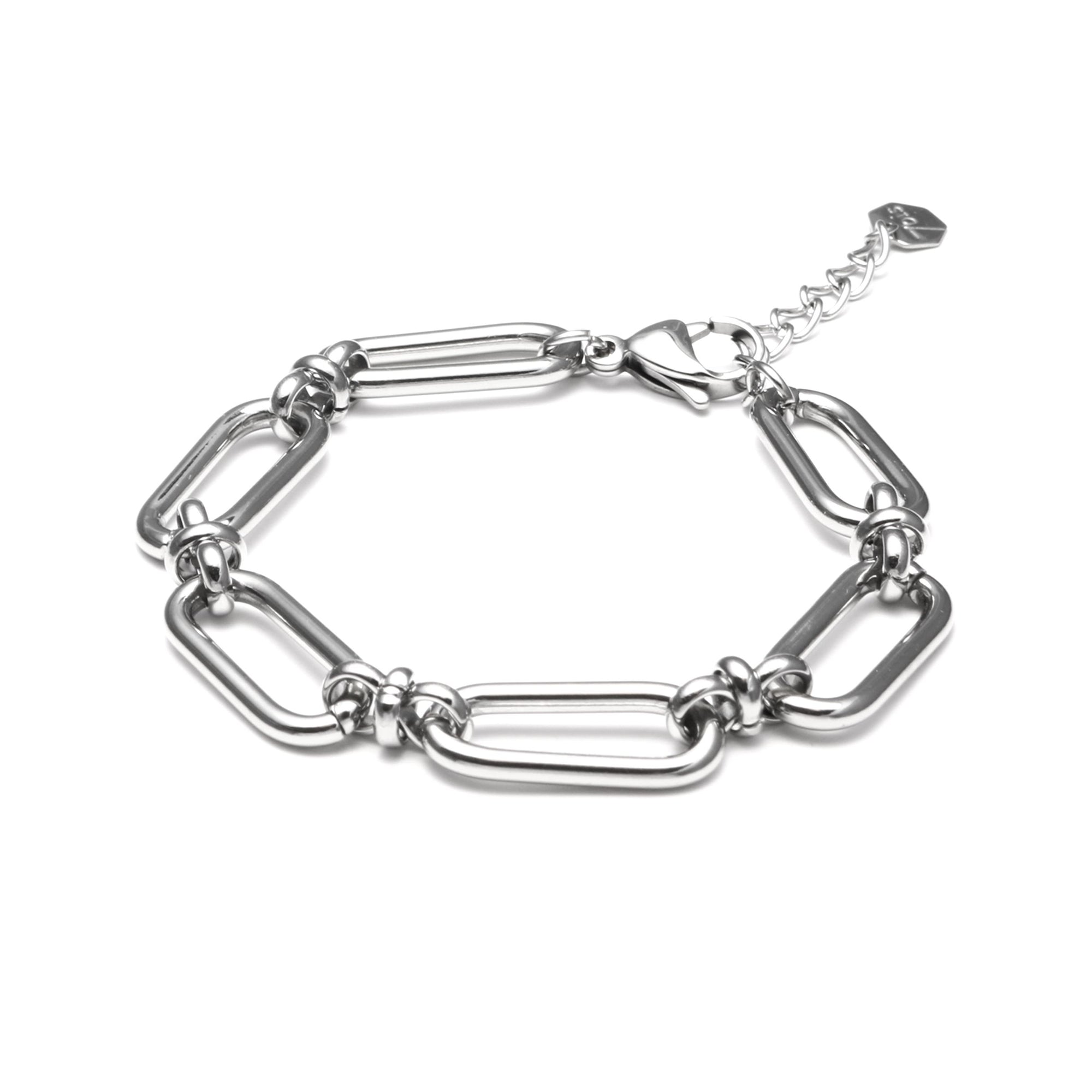 Bracelet acier grosse maille Linéa