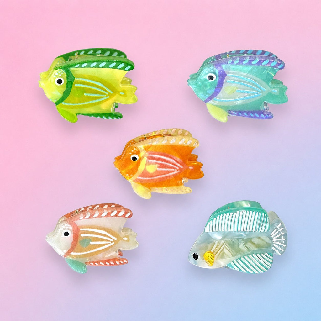 Pince à cheveux poisson tropical mini mini