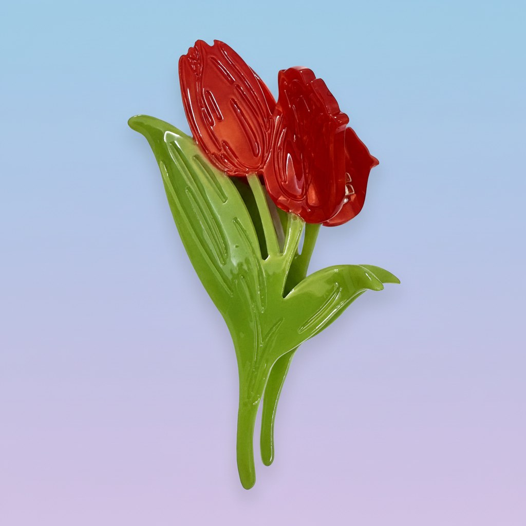 Pince à Cheveux Tulipe Acetate Éclatante