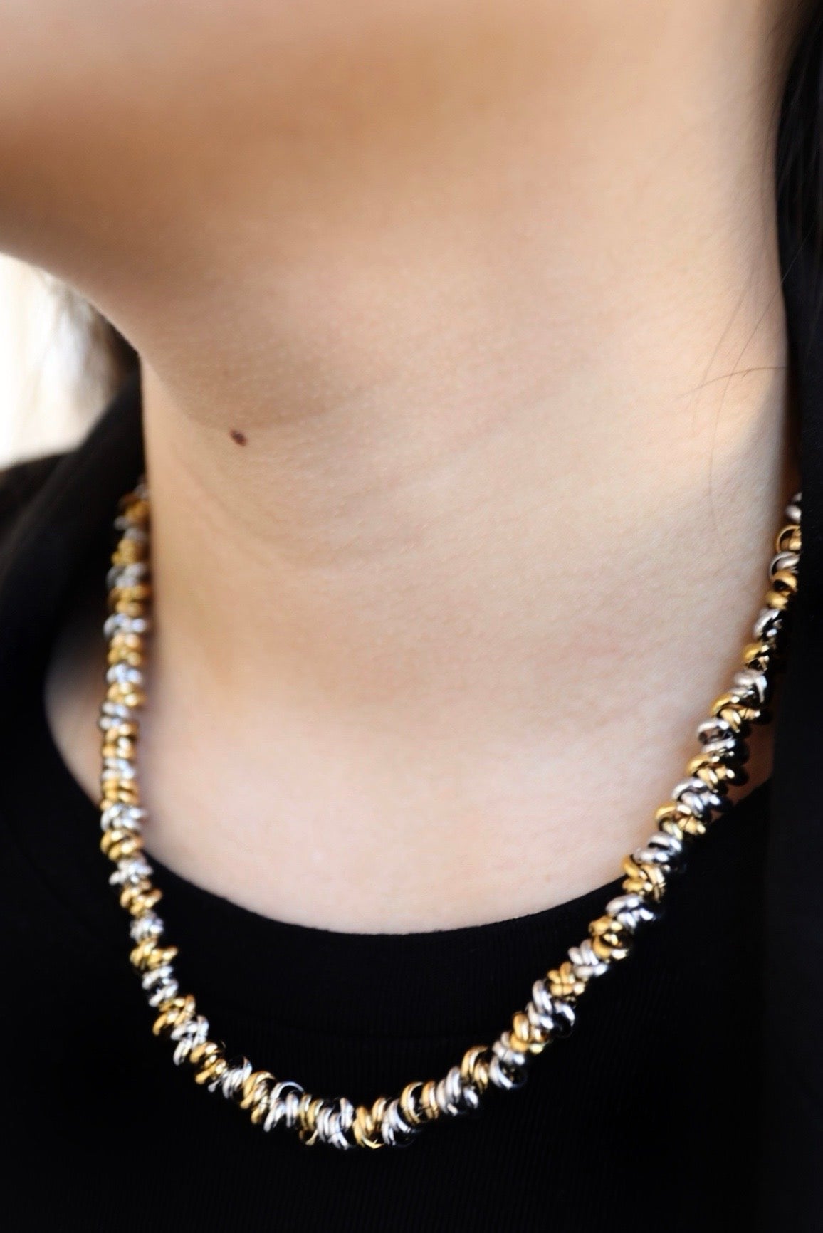 Collier acier bicolore Monroe