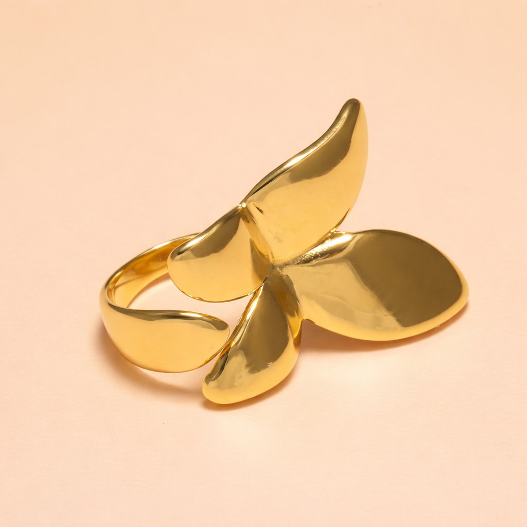 Bague Fleur Papillon