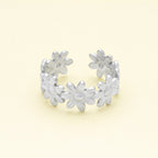 Bague acier Couronne de Fleurs — vue 2