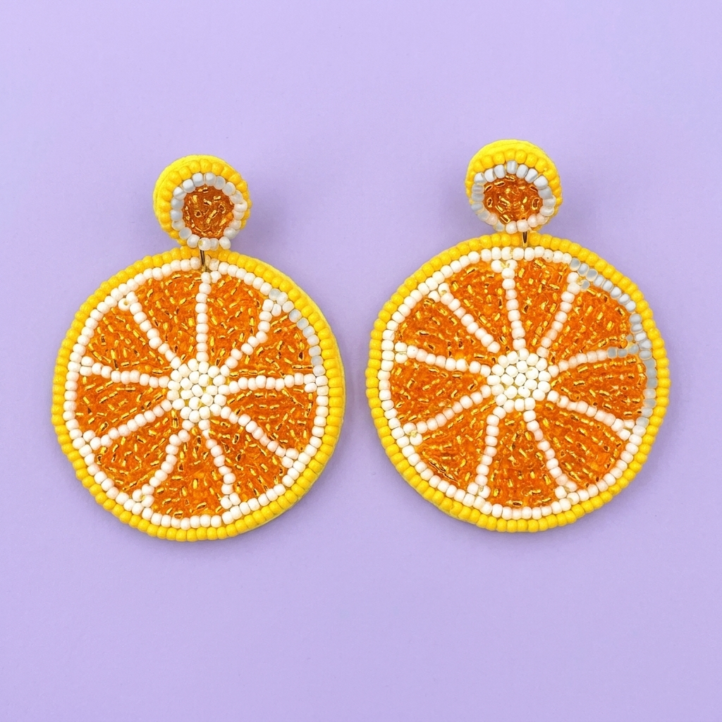 Boucles d'oreilles oranges pep's