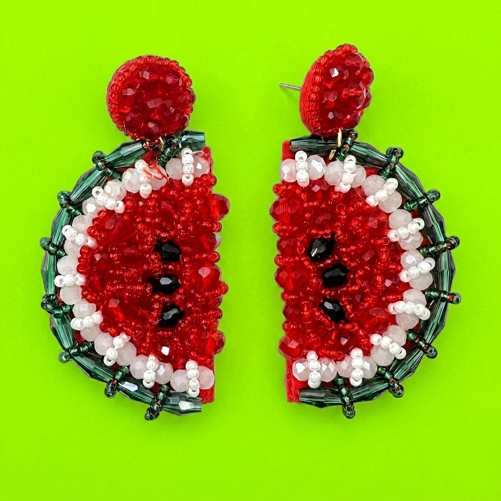 Boucles d'oreilles Pastèque