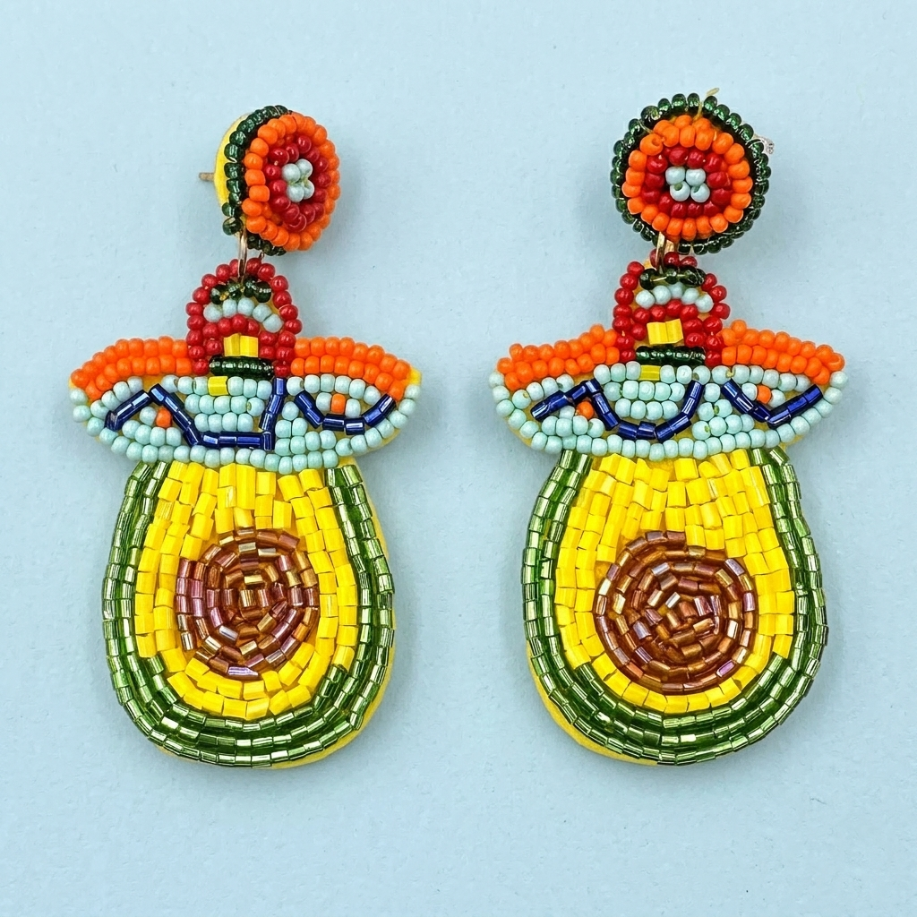 Boucles d'oreille Avocado