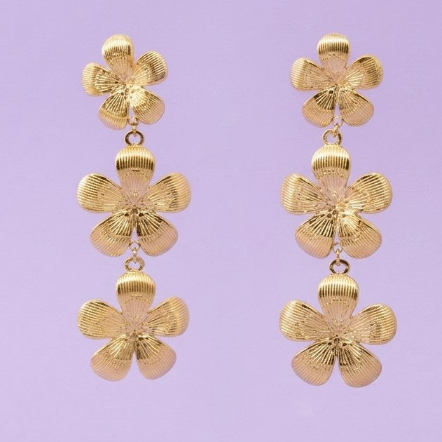 Boucles d'oreilles Fleurs Cascade