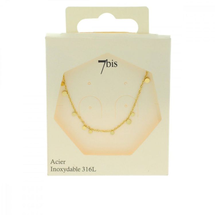 Collier délicates pampilles rondes — vue 5
