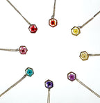 Collier SPIREA Hexagone – Fleur Véritable Séchée