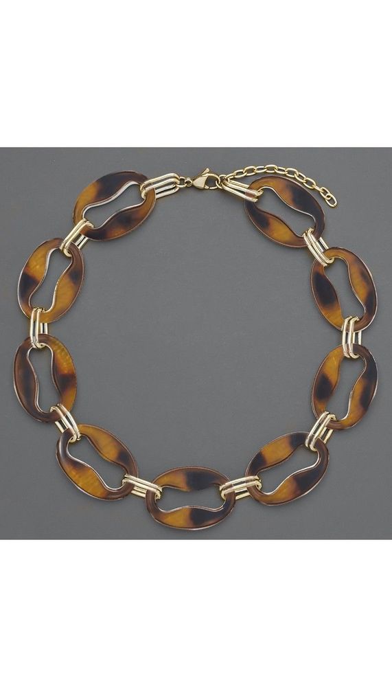Collier grosses mailles résine effet écaille - 171894