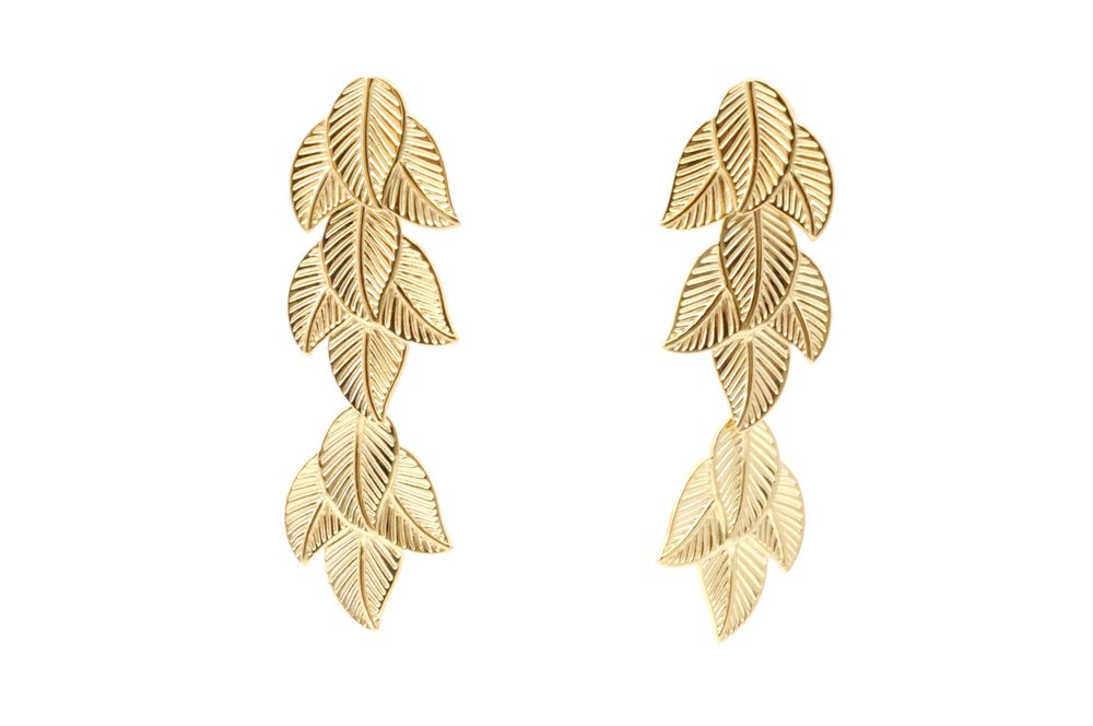 Boucles d'oreilles Feuilles Cascade