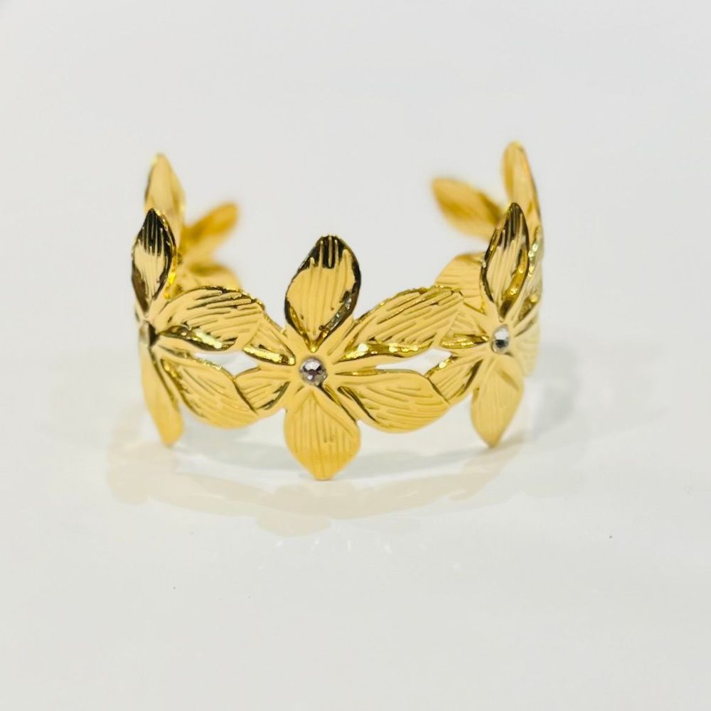 Bracelet Manchette Fleurs Aster