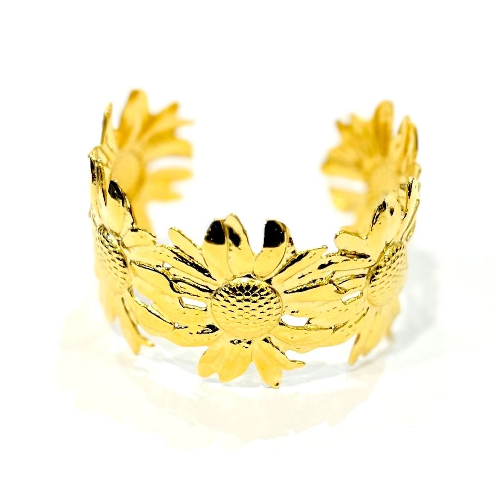 Bracelet manchette Marguerites