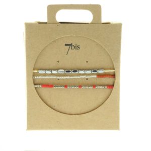 330010G Bracelet mix and match-gris-rouge collection idees cadeaux
